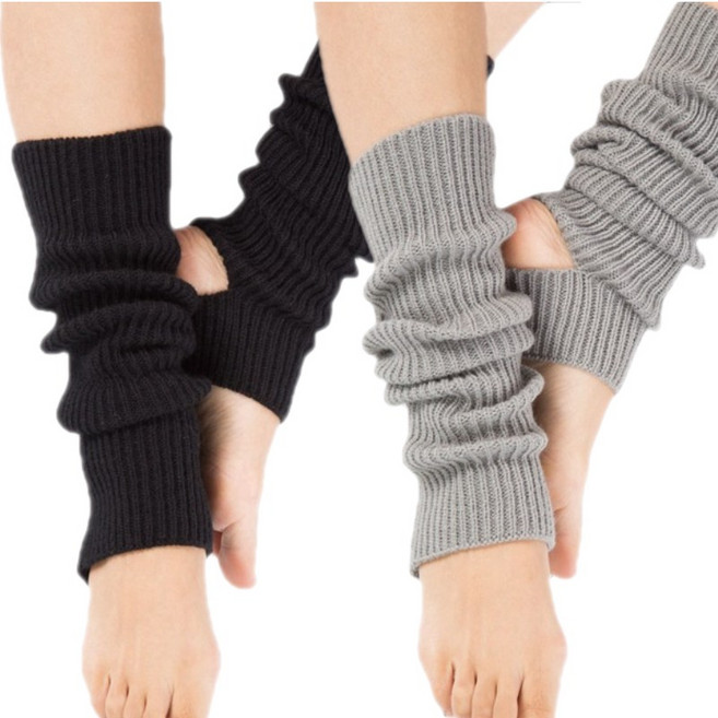 에쉬울프 베이직 레그워머 발레워머 1+1, 블랙 그레이