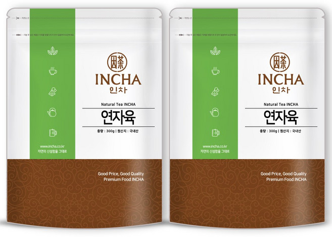 인차 국산 연자육 연꽃씨앗 연자육차 껍질미제거, 300g, 2개