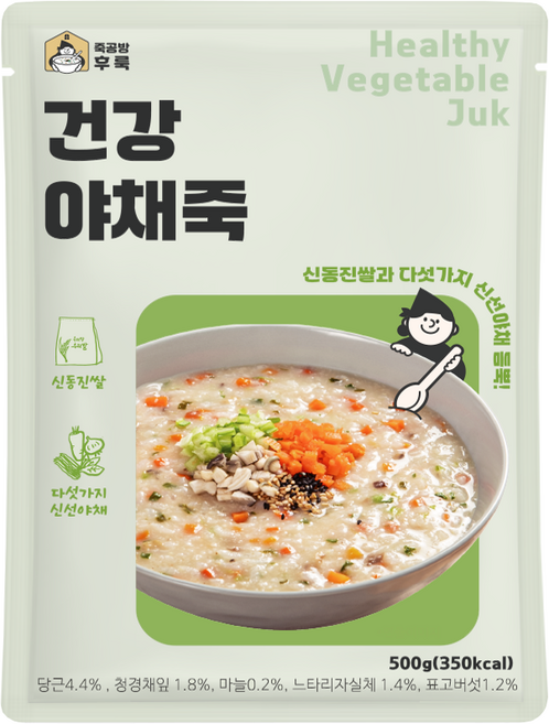 죽공방후룩 30일 냉장죽 건강야채죽 500g, 1개