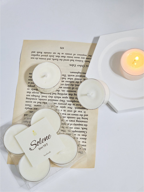 [개별포장] 수제 티라이트 캔들 다용량 10가지 향선택 핸드메이드 소이캔들 미니향초 라벤더향 숙면 아로마테라피, 15g, 8개, 밤쉘