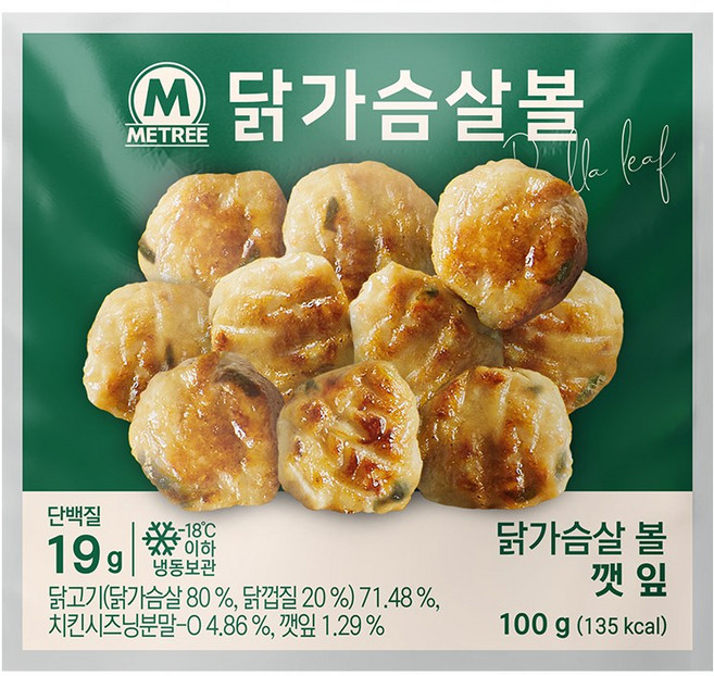 미트리 닭가슴살 볼 깻잎, 100g, 7개