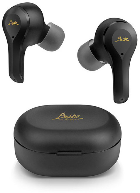 브리츠 블루투스 이어폰 AcousticPods1 블루투스5.0 방진방수 C타입충전, 블랙