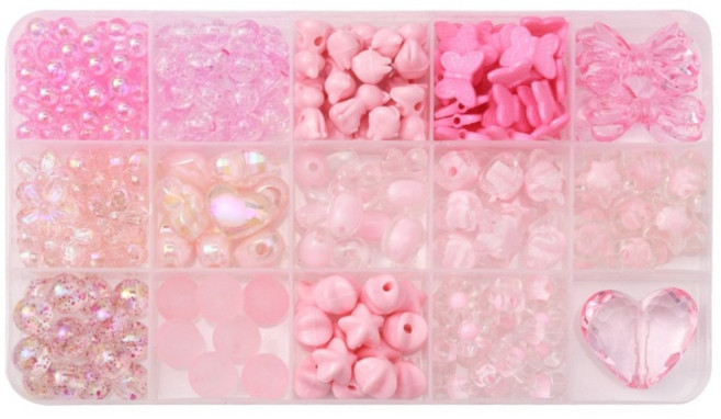 온빛 비즈 구슬 공예 DIY, 1개, 핑크비즈