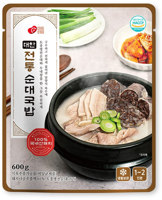 미트타임 고기 순대국밥 순대국, 600g, 10개