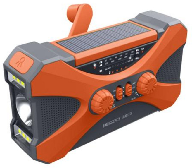 AM FM 라디오 듀얼 스피커 충전식 스테레오 태양광 핸드 크랭크 라디오 10000mAh, [10] 10000mAh NOAA