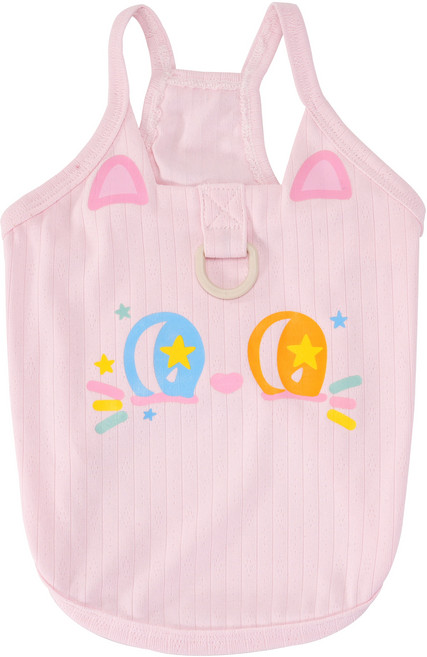 넥스트엣지 펫파션 강아지옷 소형견 여름 나시 하네스 일체형 D링, 1개, 베이비 핑크