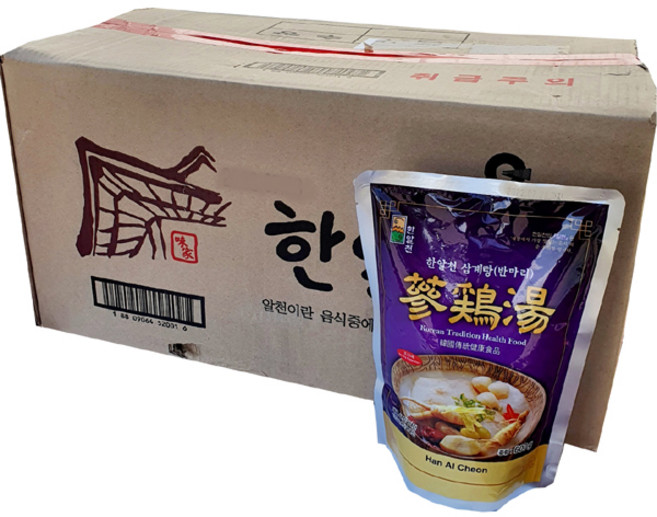 한알천 반마리 삼계탕 반계탕 600g-20개(1박스) 업소용, 20개, 600g