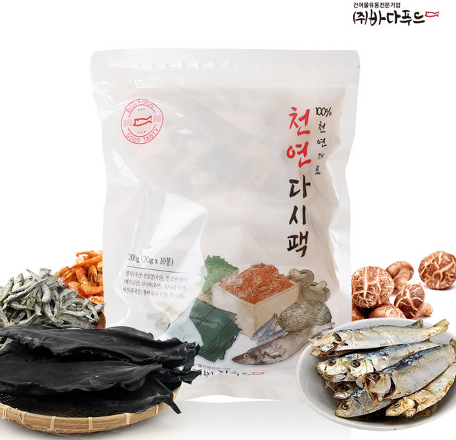 천연 해물 다시팩 멸치 국물 육수팩 다시 육수 티백 해물 전골 어묵 오뎅 밀면 육수 조미료 다시백 국물팩, 10개