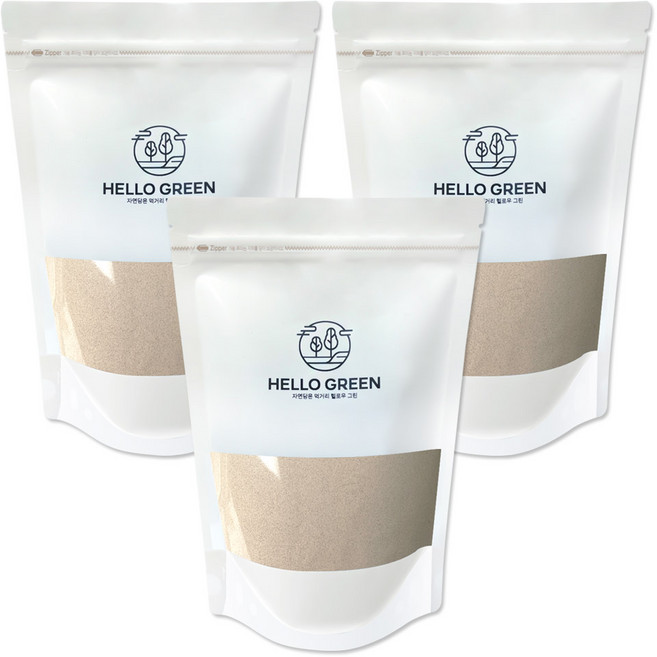 헬로우그린 차전자피 분말 가루 총1.5kg, 500g, 3개