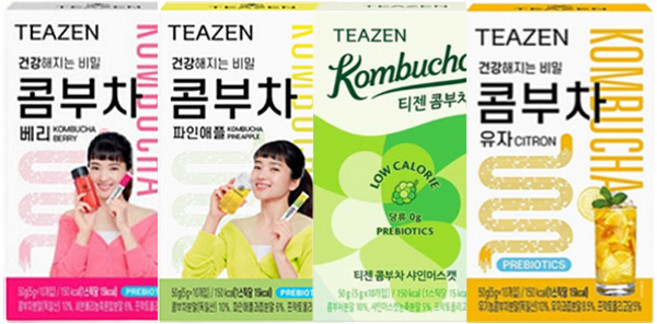 티젠 콤부차 4종세트 5g x 10개입 (베리 + 파인애플 + 샤인머스캣 + 유자), 1개