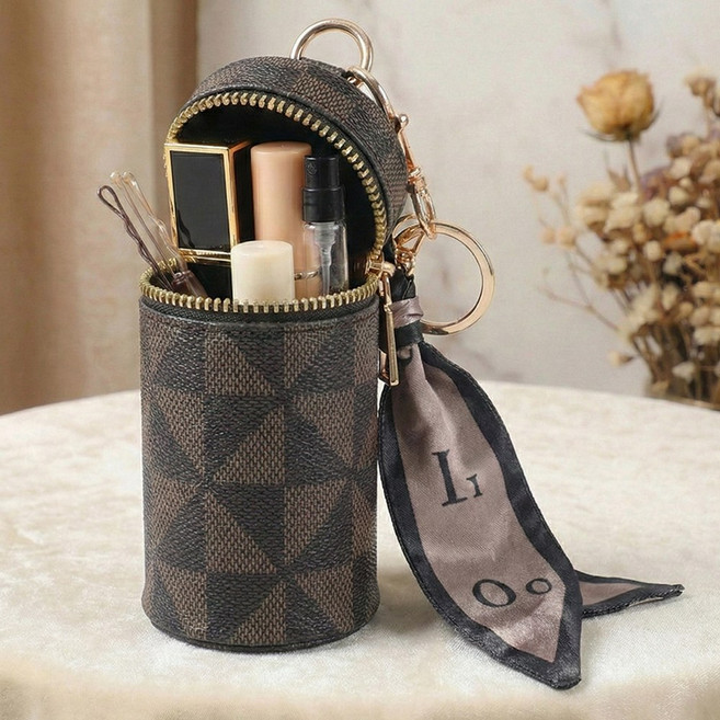 엘리 립밤키링 립스틱파우치 립스틱키링 자동차열쇠고리 차키홀더 원통파우치 백참