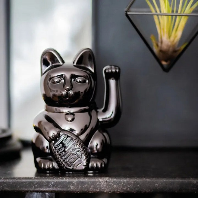 DONKEY 幸運繽紛招財貓 (24款) 德國設計 開店禮物, 亮黑