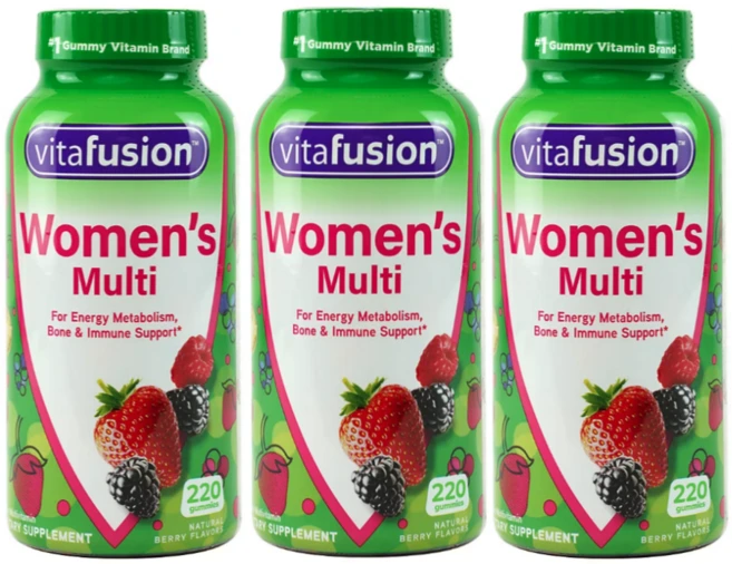 비타퓨전 우먼스 멀티 여성 종합비타민 베리맛 220거미, 110회분, 3개 - 쿠팡
