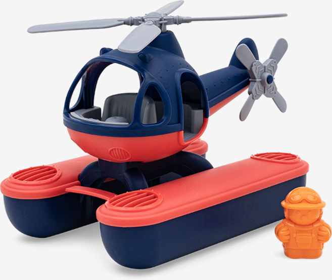 뮤고랑 플레이 해상 구조대 비행기 헬리콥터 목욕놀이 물놀이 장난감, 수상 헬리콥터, 1개, 혼합색상