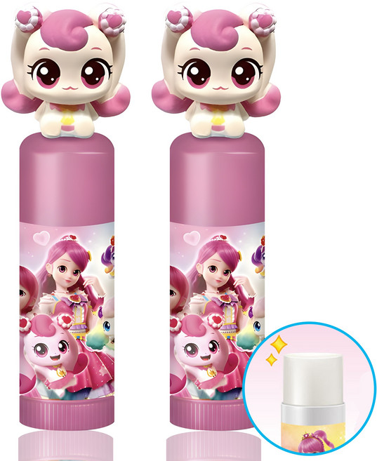 캐치티니핑 아동 어린이 귀여운 캐릭터 립케어 입술 보습 보호제 촉촉한 립밤 딸기향, 2개, 3.8g, 하츄핑