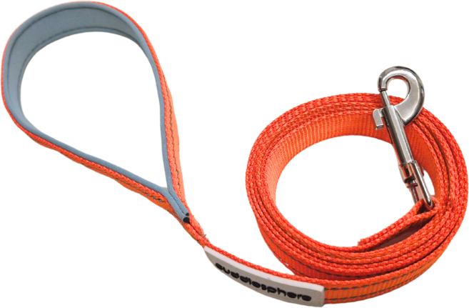 커들스피어 강아지 소프트쿠션 초경량 컴포트 리드줄, 1개, 오렌지