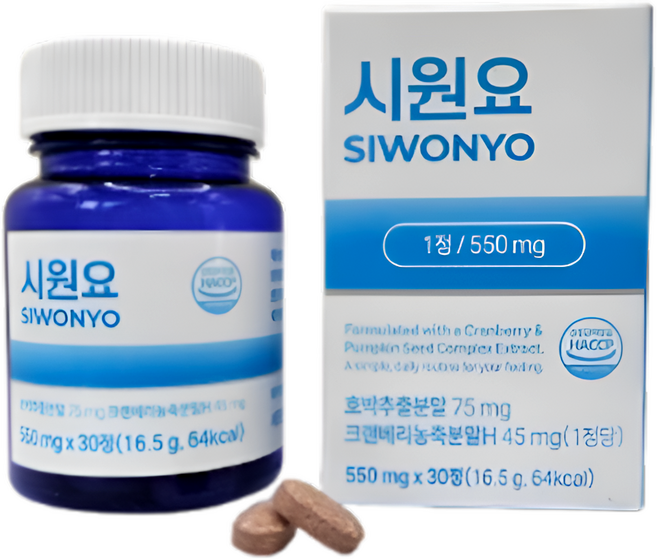 시원요 방광 요로건강 크랜베리 호박씨 추출물 방광영양제, 1개, 30정