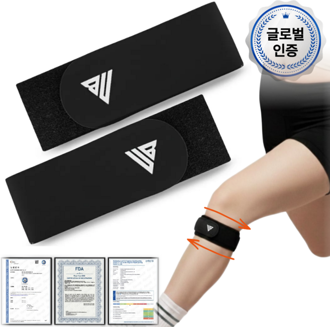 URBANA 26년형 국내유일 고탄력 무릎보호대, 블랙, 2개