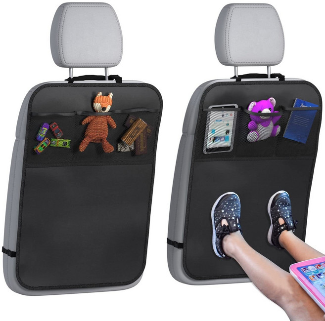 자동차 뒷자리 수납함 킥매트 카시트 커버