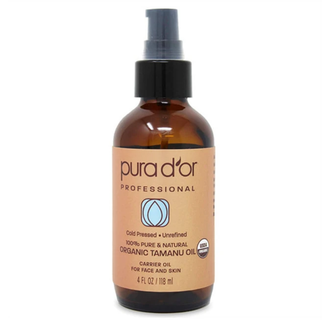 PURA DOR professional Organic Tamanu Oil 퓨아도라 프로페셔널 오가닉 타마누 오일 4oz(118ml), 1개, 118ml - 쿠팡