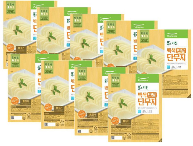 풀무원 풀스키친 무농약 무로 만든 백색 반달 단무지, 9개, 2kg