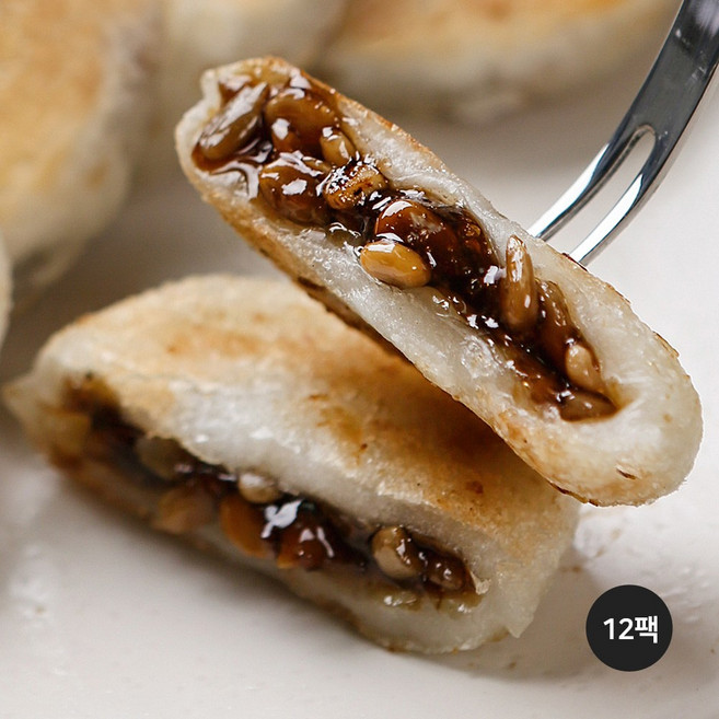 부산명물 씨앗꾸떡 해바라기씨 300g 무궁화푸드 꿀 호떡 간식, 12개