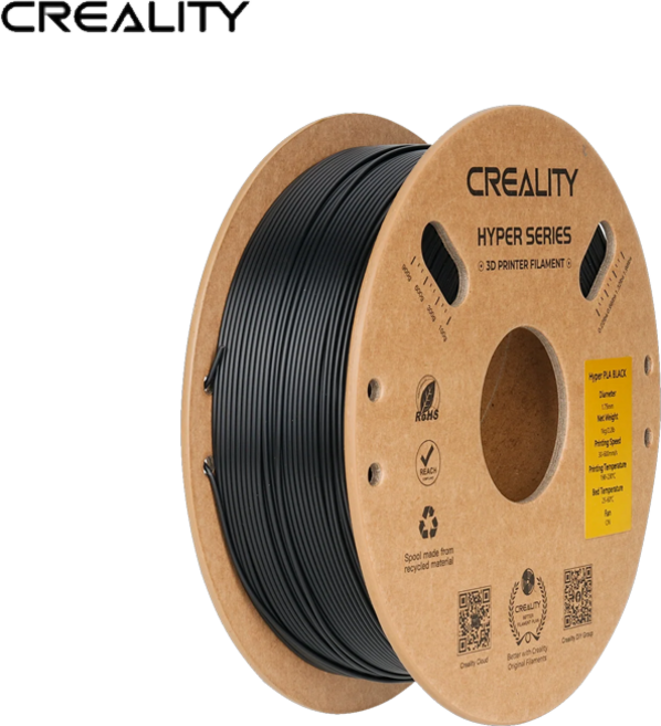 크리얼리티 고속 PLA 필라멘트 1Kg Creality Hyper PLA Filament 1Kg 덕유항공, 검정 (Black), 색상