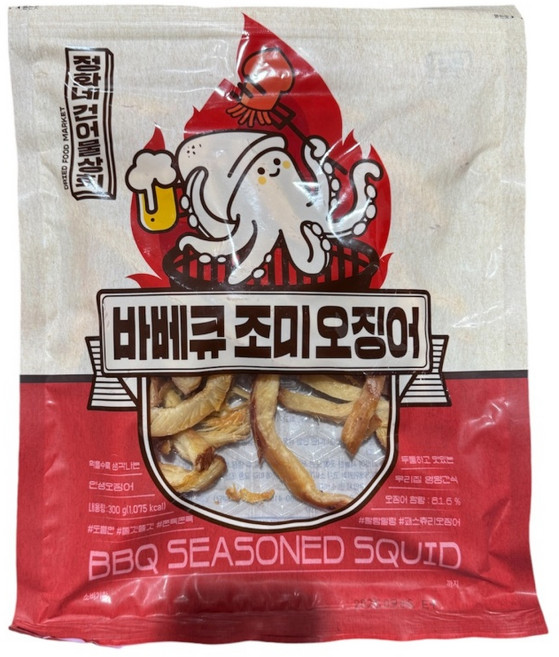 바베큐조미오징어 300g, 1개