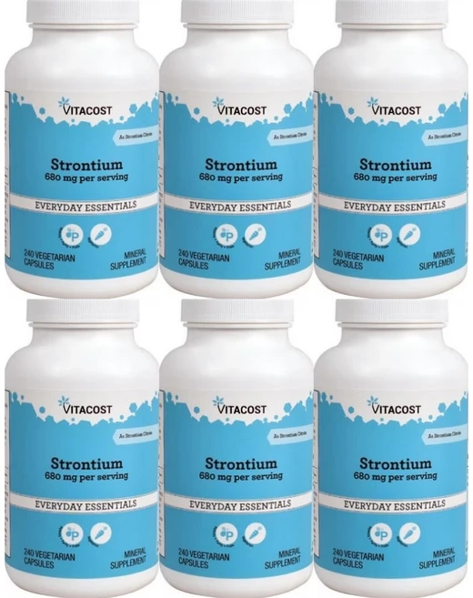 비타코스트 스트론튬, 6팩, 240정 - 쿠팡