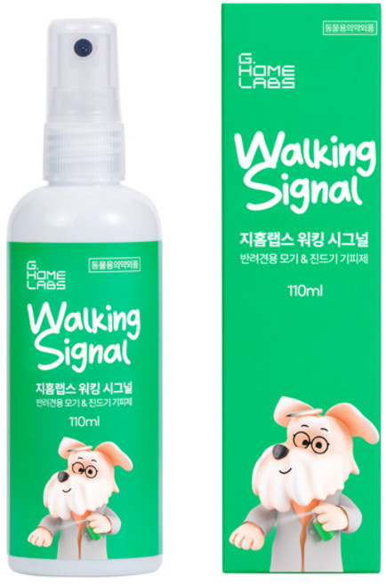 국보싸이언스 워킹시그널 110ml 반려동물 반려견 모기 진드기 기피제 강아지 애견, 1개