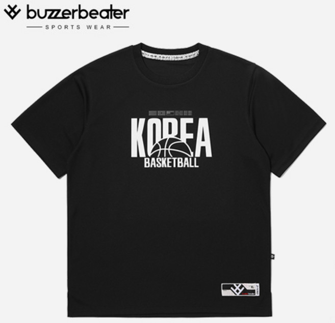 [버저비터] 농구 반팔 검정 블랙 KOERA REFLEX 티셔츠 TEE_BLACK