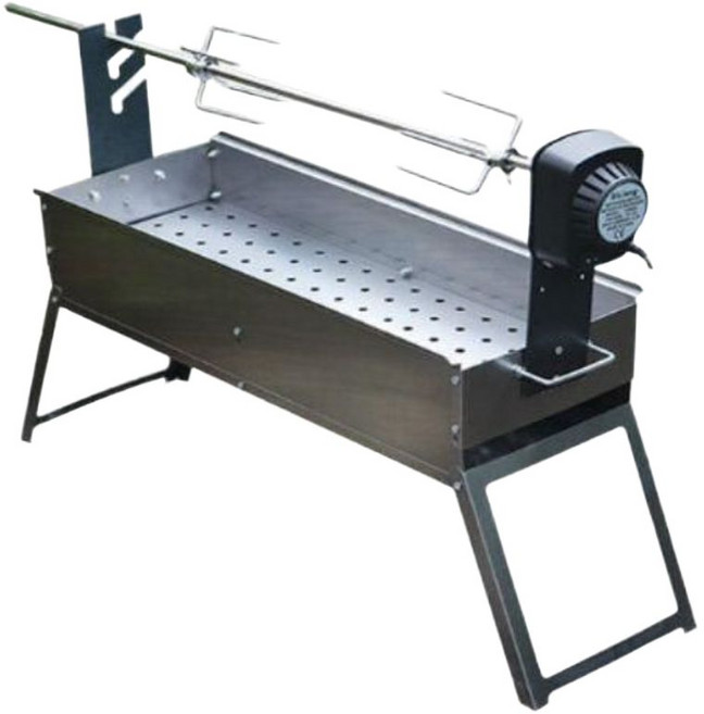 회전 바비큐 기계 그릴 화로 숯불 통삽겹 꼬치구이, 50x18cm