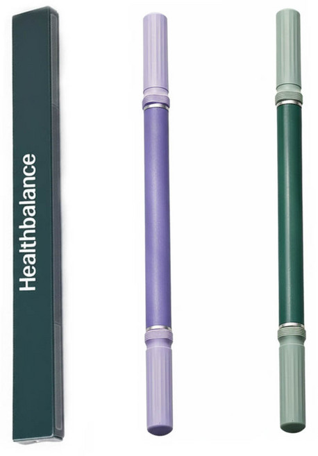 티타늄 롤링 마사지스틱 + 원목 마사지봉, 그린, 1개