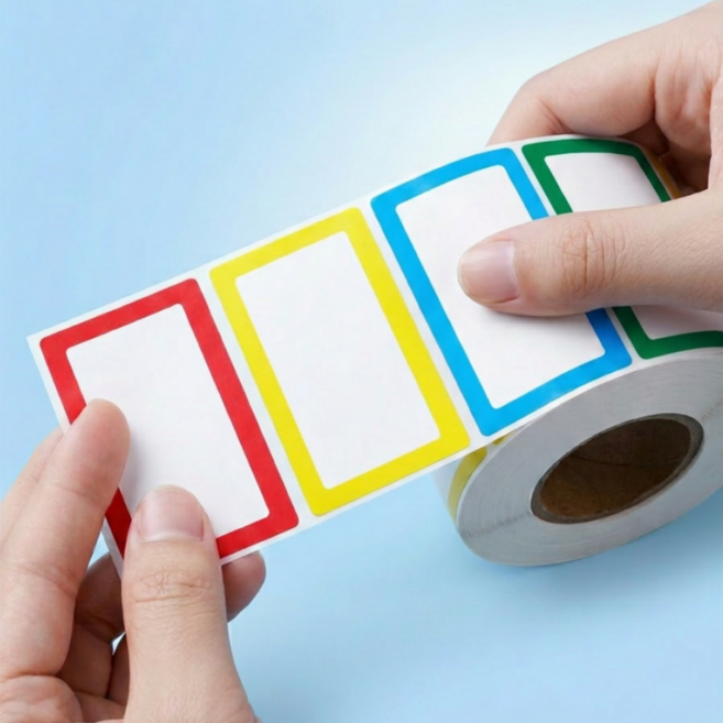 로멀리 견출지 컬러 라벨스티커, 혼합색상