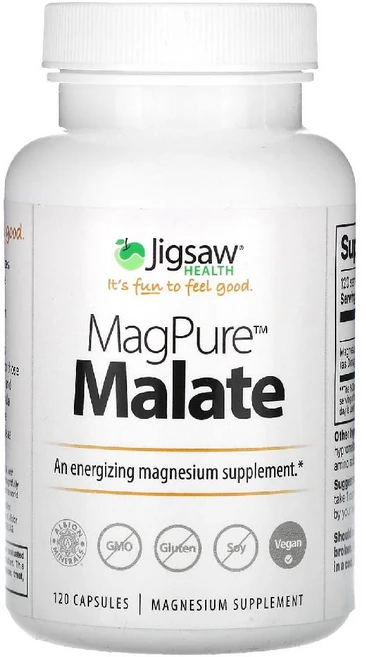 직소헬스 말레이트 마그네슘 100mg MagPure Malate 캡슐 120정, 1개 - 쿠팡