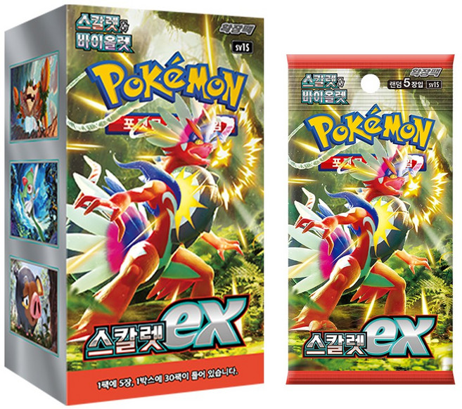 포켓몬 카드 스칼렛&바이올렛 확장팩 스칼렛ex 1박스, 레드, 30개