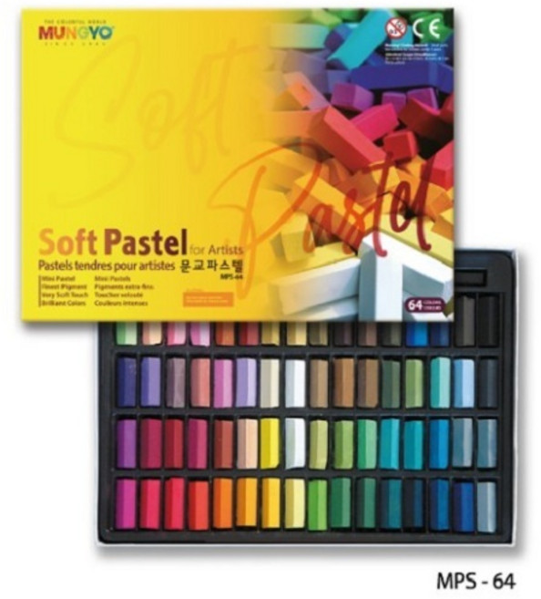 문교 소프트 사각파스텔 64색 MPS64 일반용 미술용품, 상세페이지 참조