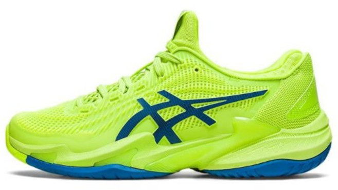 ASICS(아식스) Court FF 3 패브릭 합성가죽 로우탑 테니스화 여성용 그린블루 1042A220-300