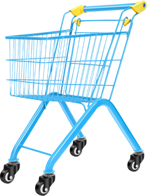FOOI 예쁜 어린이 쇼핑카트 아동 장난감 철제카트 주방놀이 아동장보기 놀이, 블루, 1개