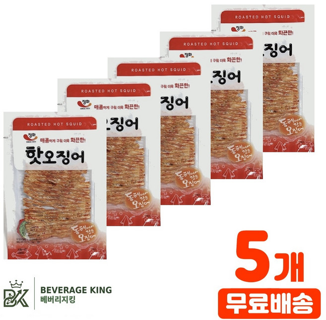 정화식품 어반티라노 핫오징어, 35g, 5개
