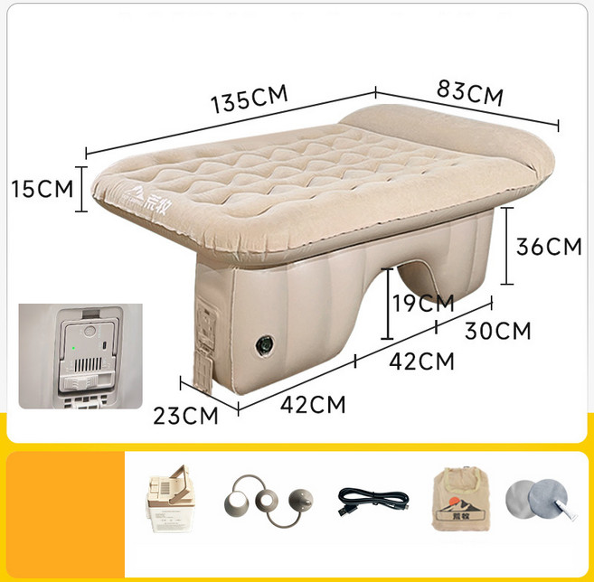 원터치 자동펌프 에어매트 자동차 뒷좌석 차량용 차박, 버튼 자동 인플레이터블 매트, 기본 차종