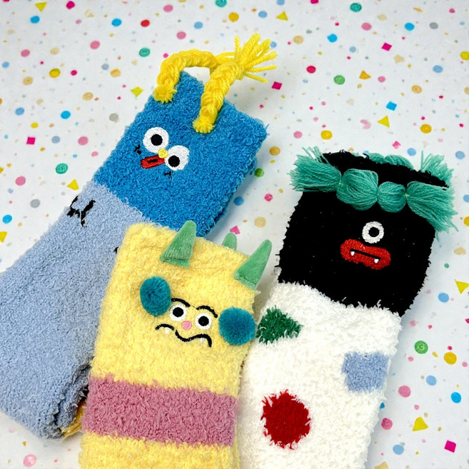 귀여운 캐릭터양말 (3개 1세트)수면양말 귀여운양말 수족냉증 겨울필수템 임산부양말 산후양말