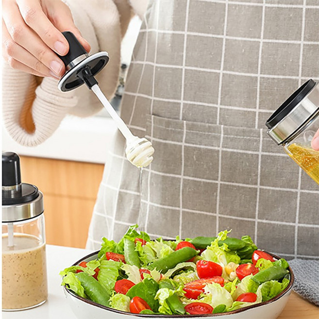 [이우아여사] 더 쉐프 아이디어 스푼일체형 양념통, 허니 (CRO0027), 1개