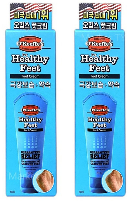 오킵스 풋크림 2개 튜브형 각질 굳은살 발뒤꿈치 보습 영양, 1개, 1개, 85g