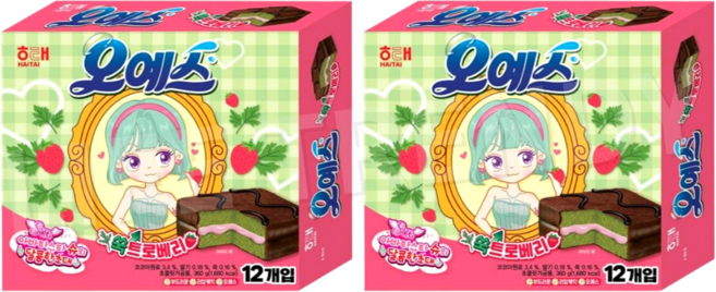 해태 오예스 쑥트로베리, 360g, 2박스