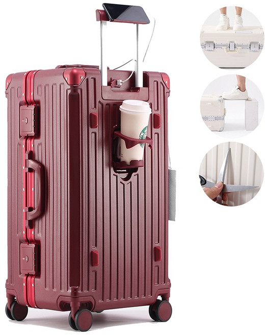 Chephie 튼튼한 대형 하드 여행용 캐리어 대용량