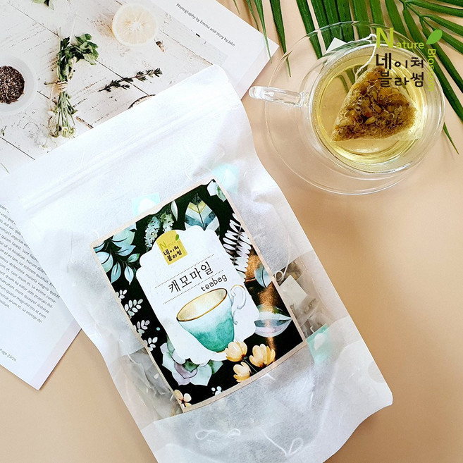 네이처블라썸 1+1 티백 100개입 캐모마일 카모마일 허브 차 티, 1g, 50개입, 2개