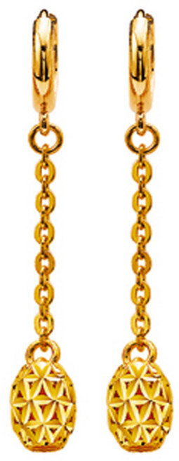 순금 귀걸이 2.62g (18k장식포함 합중량) 24k 99.9% t5008e