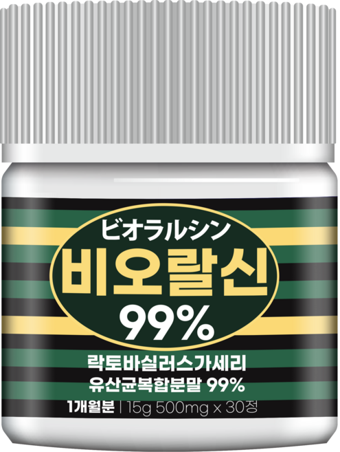 비오랄신99 락토바실러스가세리 유산균 복합분말, 1개, 30정