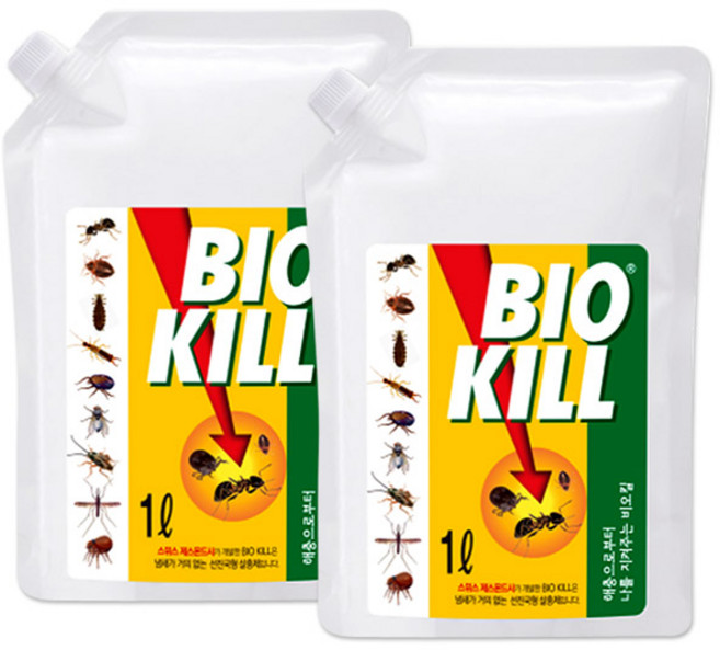 동성제약 비오킬 1리터 리필파우치 해충퇴치 살충제, 1개입, 2개